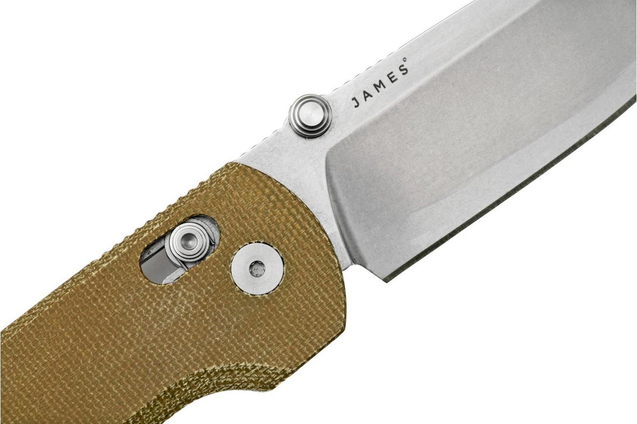 The James Brand The Kline OD Green Stainless Micarta JAKN120127-00 zakmes
