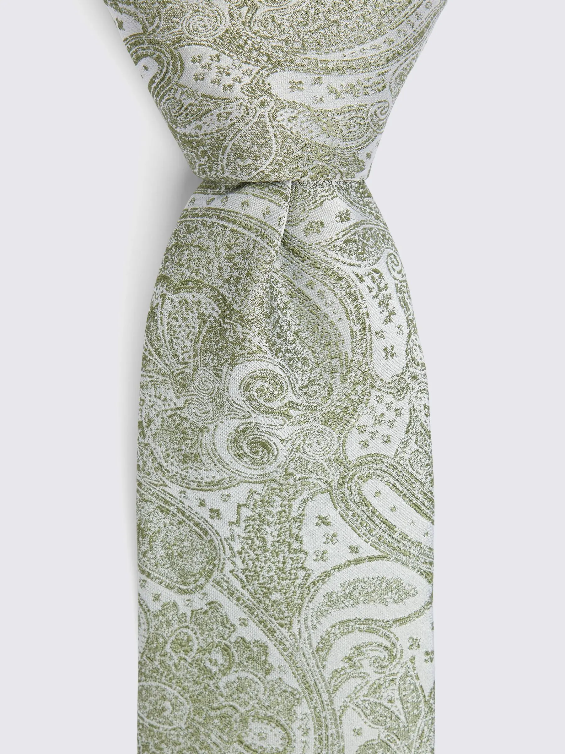 Groen - MOSS Wedding Paisley Tie