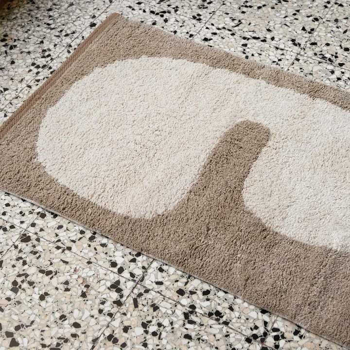 Ferm Living - Lay Fussmatte, 50 x 70 cm, parchment / rust