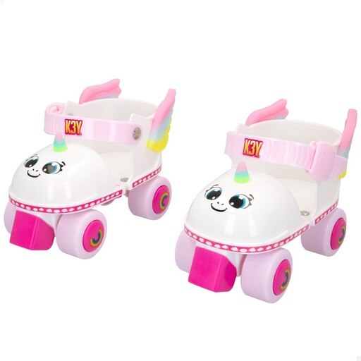 Kit de Patins de Rodas Unicórnio K3yriders com 4 Rodas
