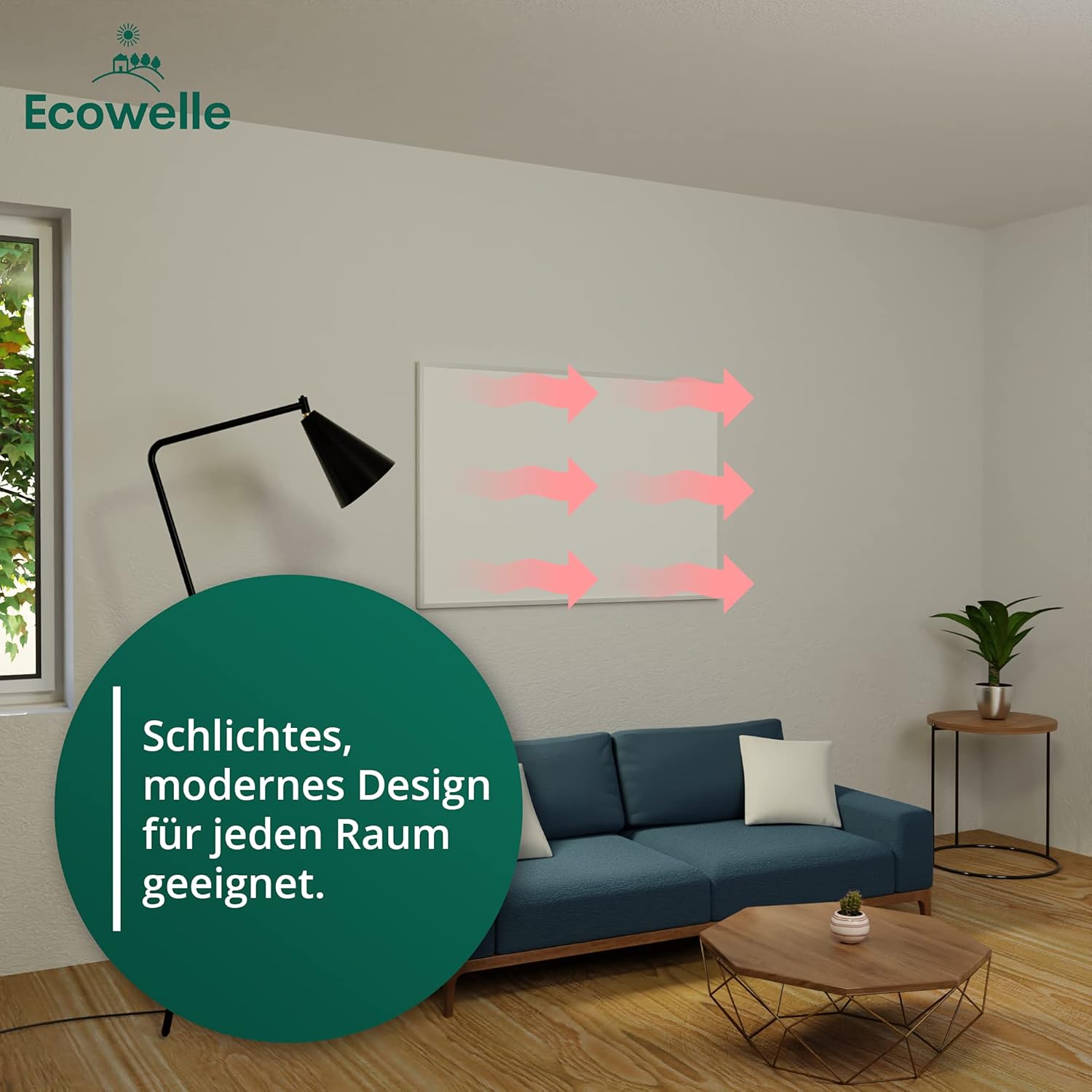 Infrarotheizung Classic Weiß 800 Watt + 10 Jahre Garantie + Made in Germany + Doppelter Überhitzungsschutz