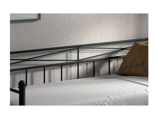 Lit banquette noir SOBLA 90x200 - Style contemporain