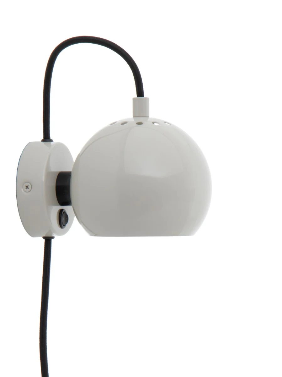 Frandsen  Ball Wall væglampe - Glossy Pale Grey - Ø:120