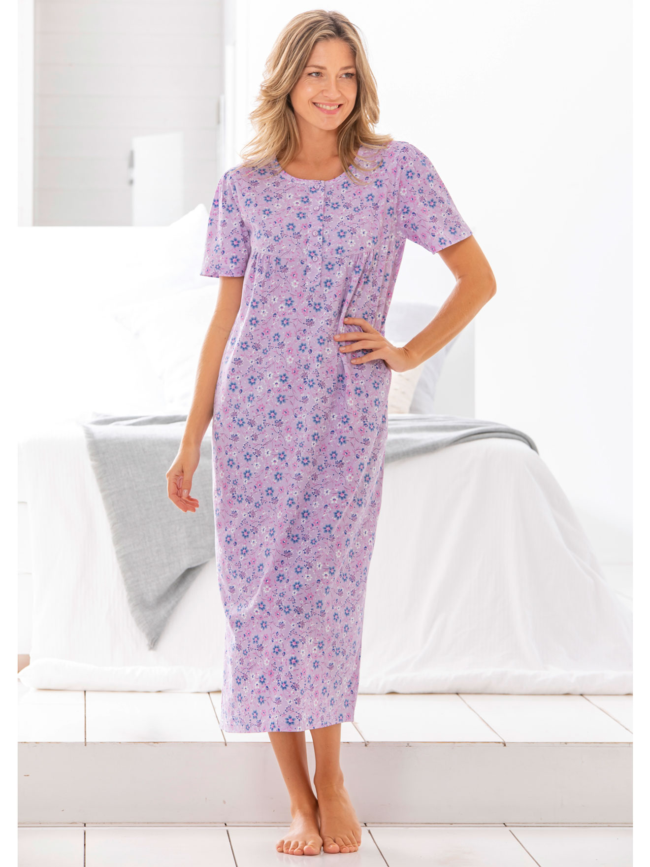 Chemise de nuit maille coton