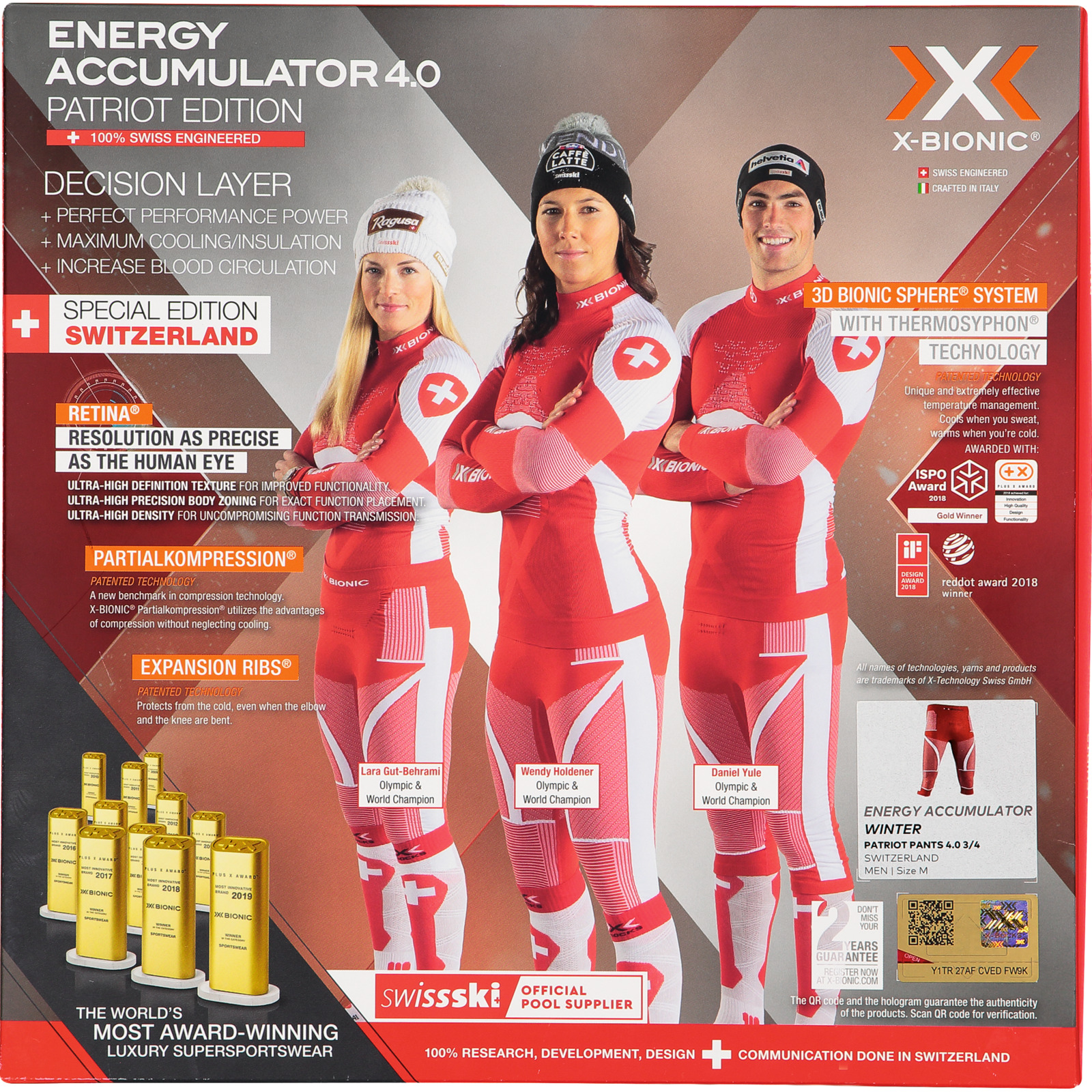 X-BIONIC® Energy Ac. Patriot 3/, rot, XL