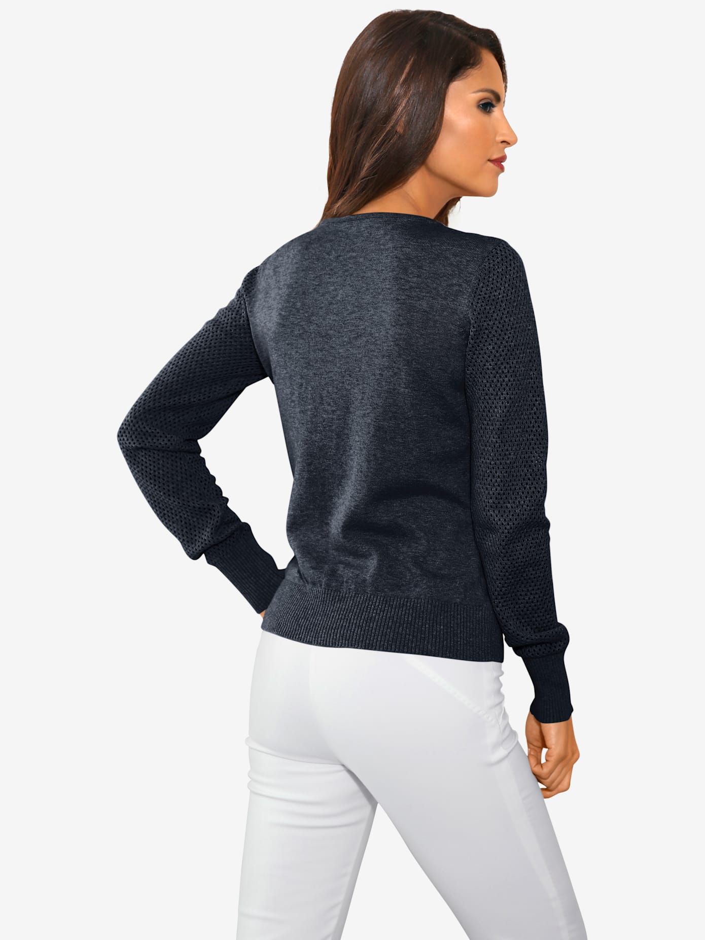 Cardigan motif tricot ajouré tendance