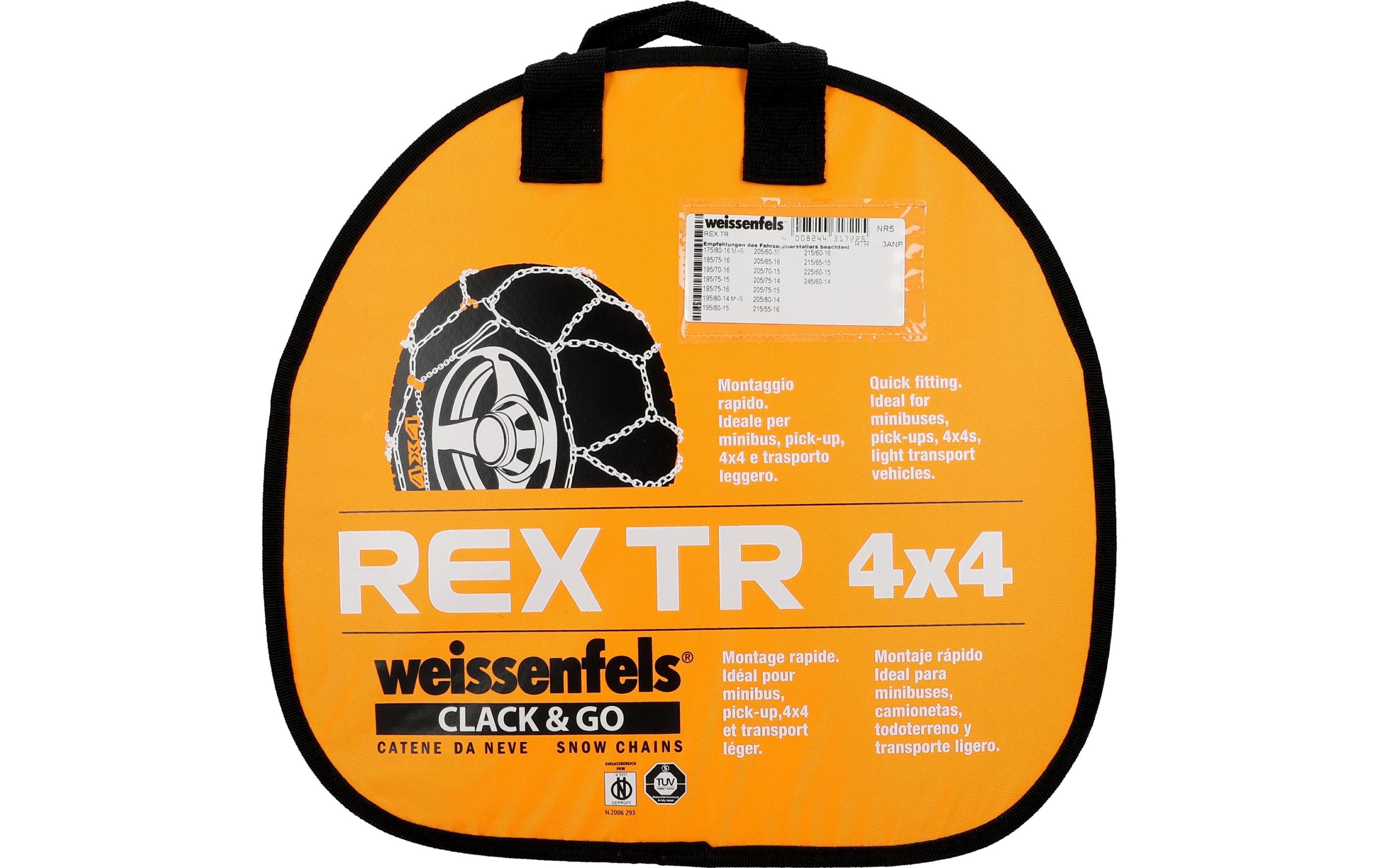 Stahlschneekette Rex TR 4 x 4 Gruppe 5<br>Schneeketten mit professioneller Leistung