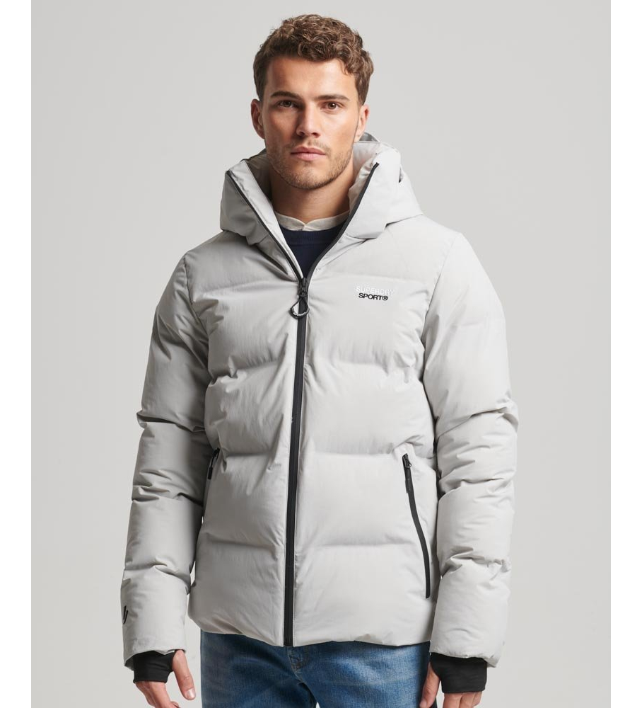 Casaco acolchoado Superdry Boxy cinza
