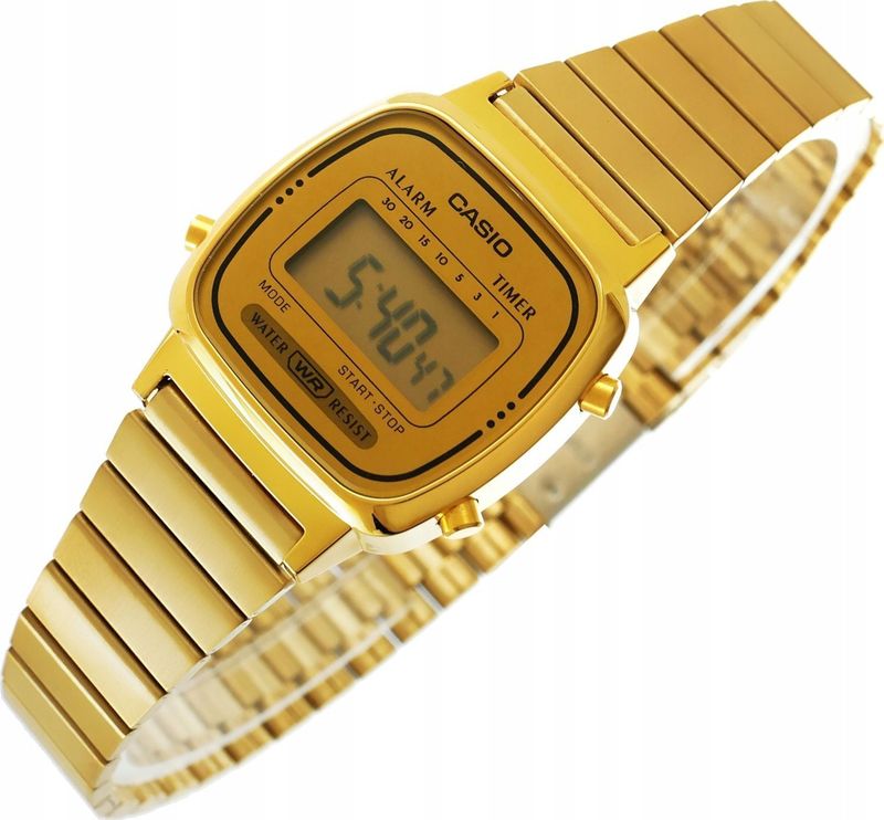 Casio - Retro Vintage - Polshorloge - Geelgoud - Hars - Roestvrij Staal