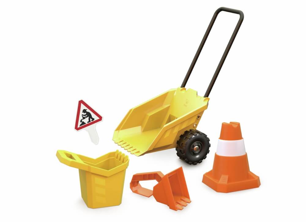 Hape Sandspielzeug-Set Baustelle mit Karre