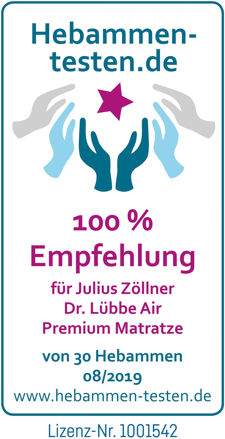 Julius Zöllner Babymatratze »Dr. Lübbe Air Premium, Matratze 60x120, 70x140 cm« 10 cm hoch 1 Stk. tlg. Matratze für Babys & Kleinkinder, H1, atmungsaktiv