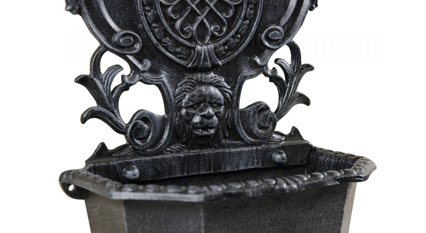 Fontaine de jardin aluminium gris 34.5x18x58.5cm