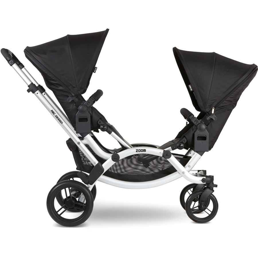 ABC DESIGN Geschwisterwagen Zoom SilverBlack