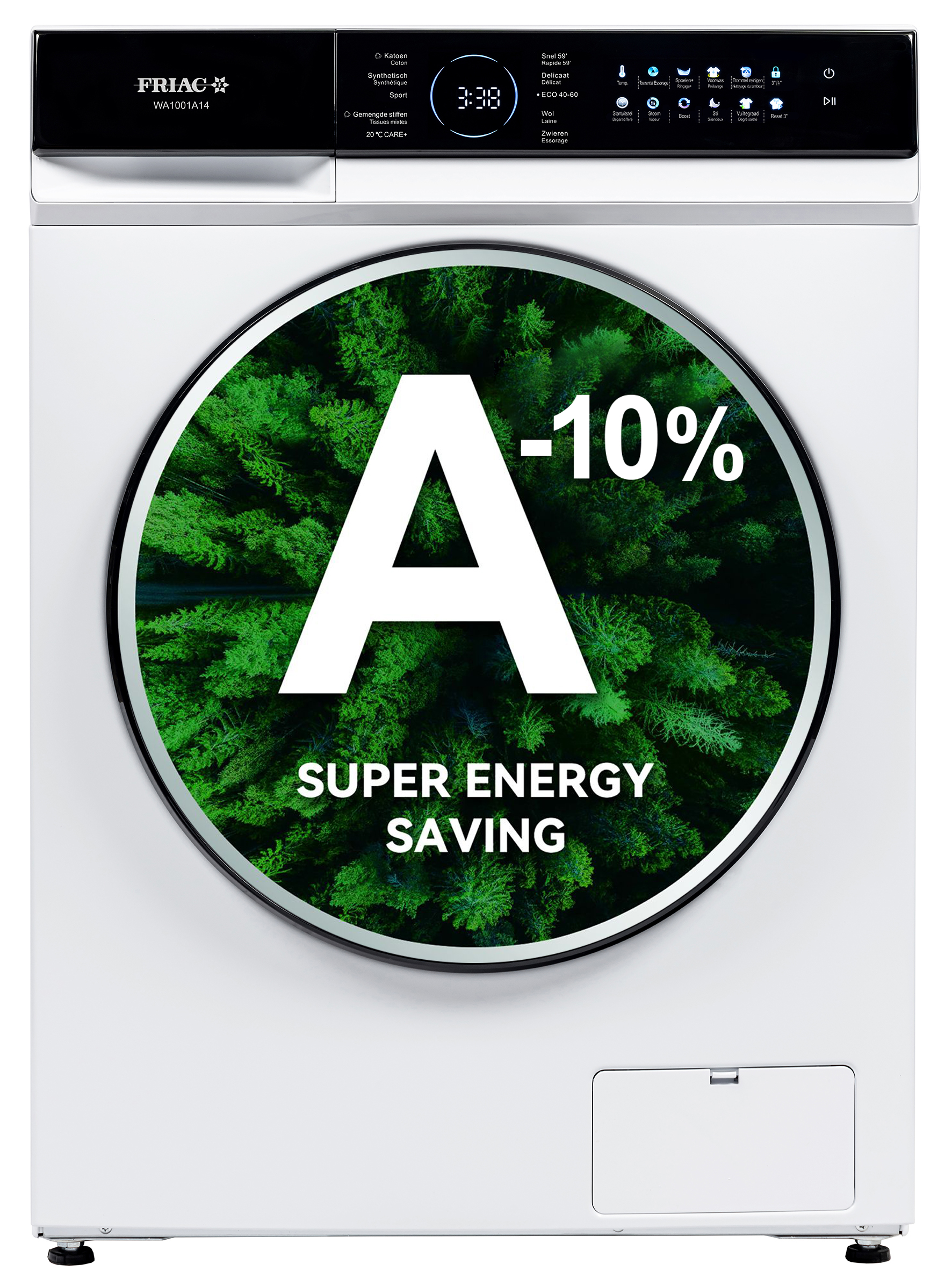 Friac wasmachine WA1001A14 -10 kg -1400 T/min - Energieklasse A-10%