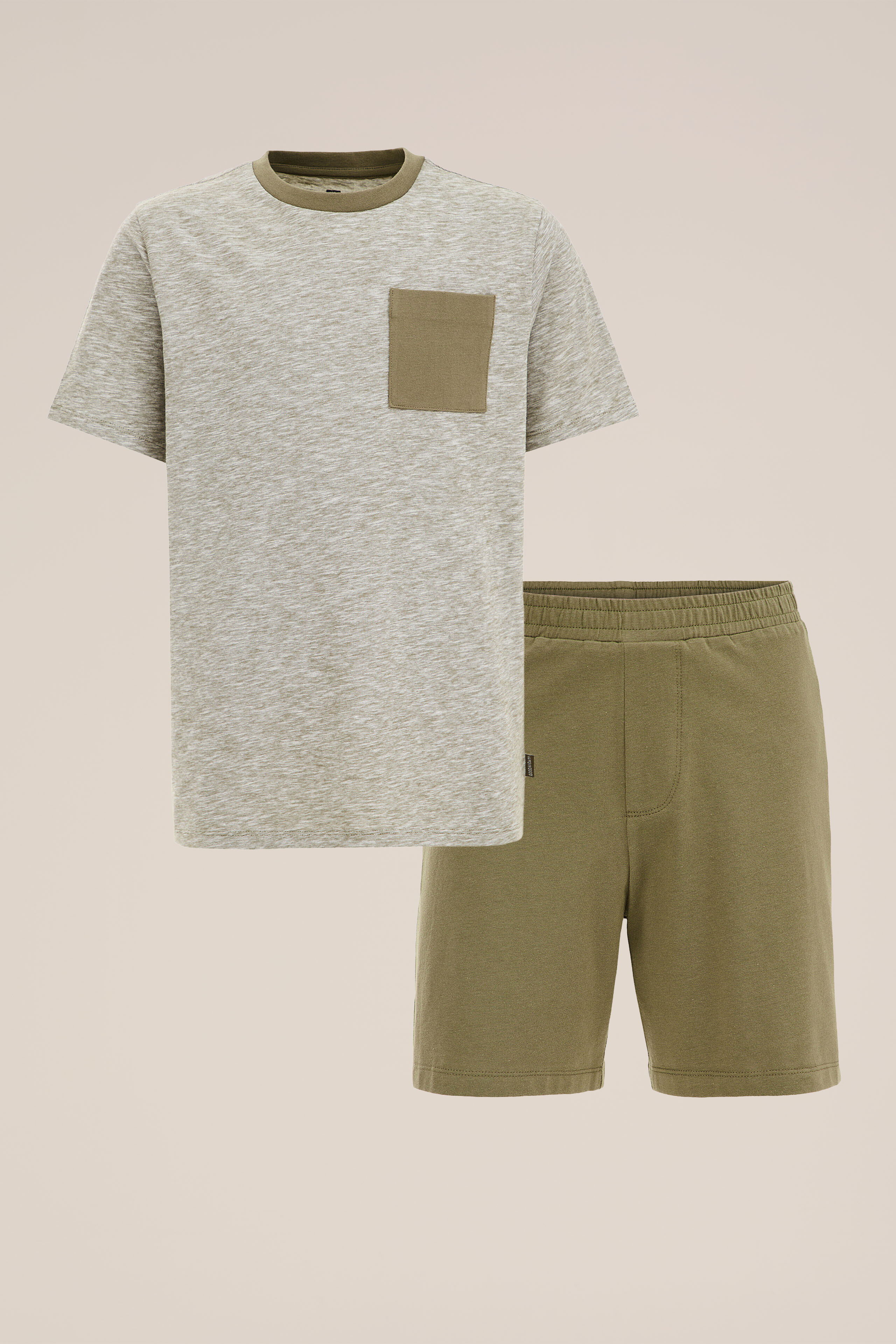 Jongens pyjamaset met dessin WE Fashion Legergroen