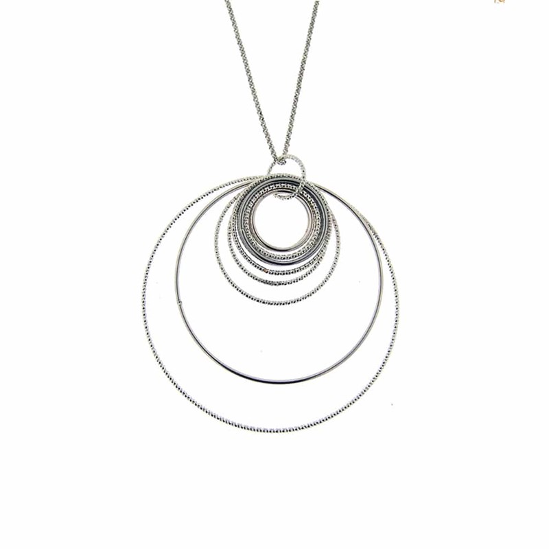 Collier Argent Rhodié Diamanté Chiara