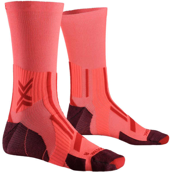Chaussette running X-SOCKS TRAILRUN PERFORM CREW FLUO RED/NAMIB RED
