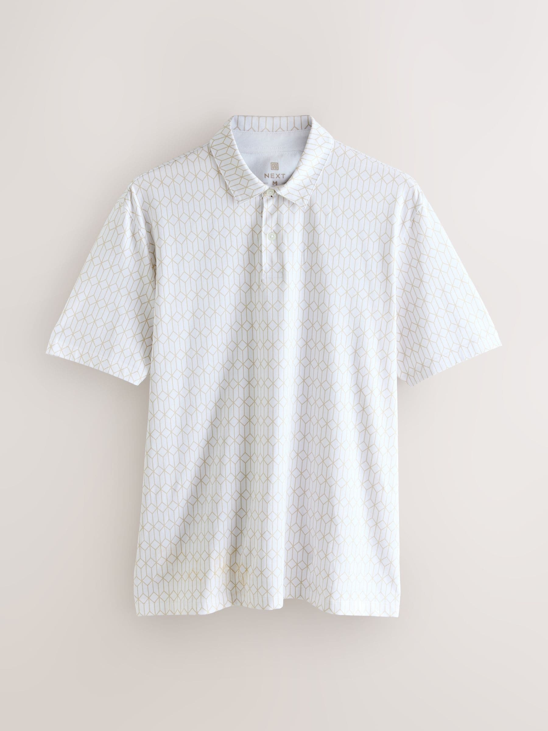 Zwart/goud/wit - Set van 3 jersey poloshirts met korte mouwen