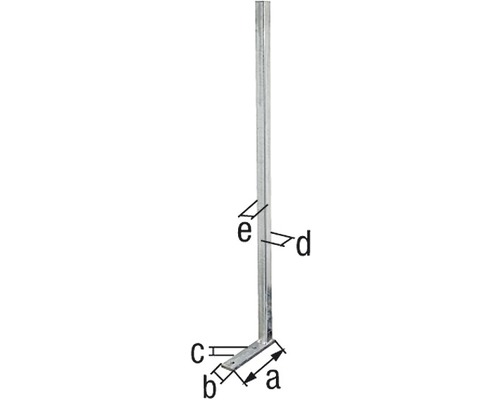 Universele schroefpaal, verzinkt, 950 mm