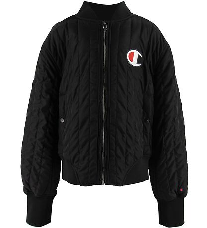 Champion Fashion Bomber Jacke - Schwarz m. Logo