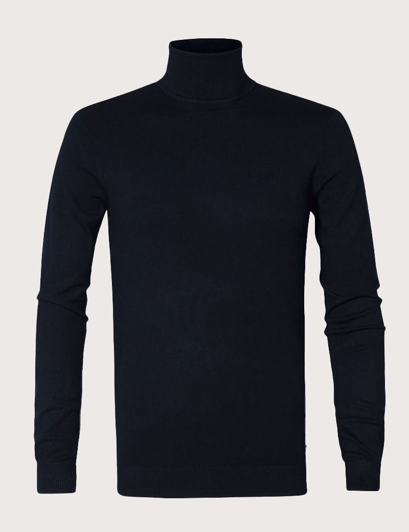 PETROL IND PULL COL ROULÉ HOMME NOIR