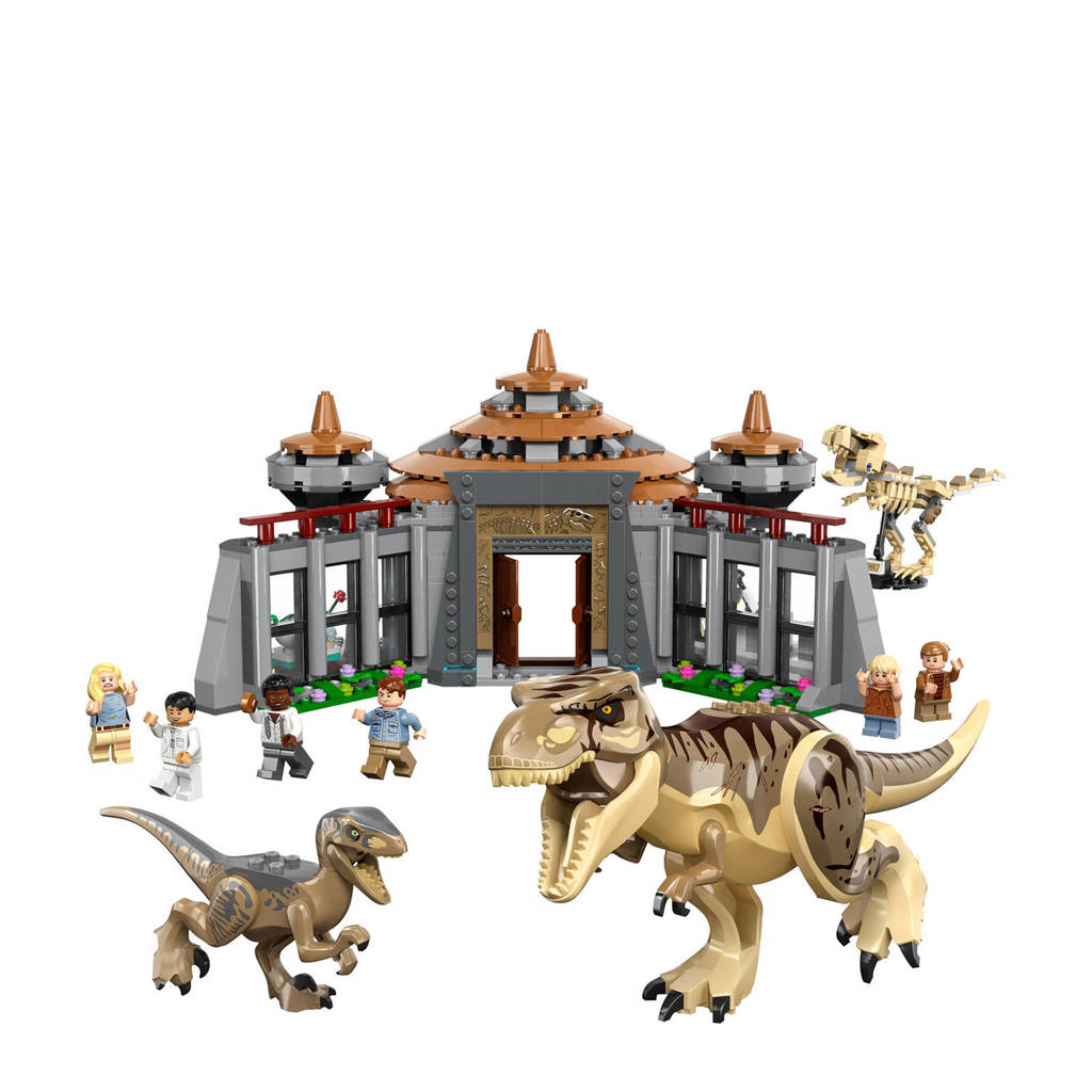 Knap bouwwerk, jammer dat het niet modulair isBezoekerscentrum: T. rex & raptor aanval Dinosaurus Figuur Speelgoed 76961