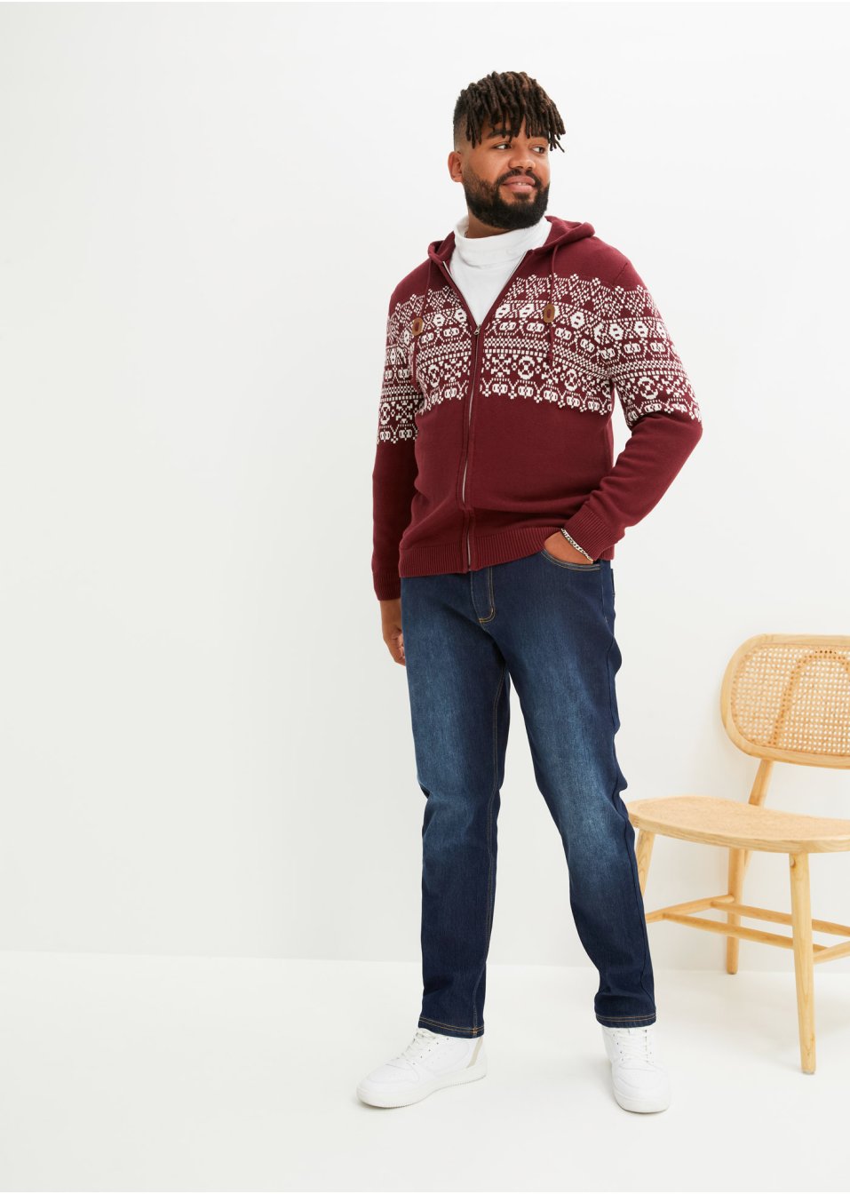 Gilet en maille norvégien coupe confort