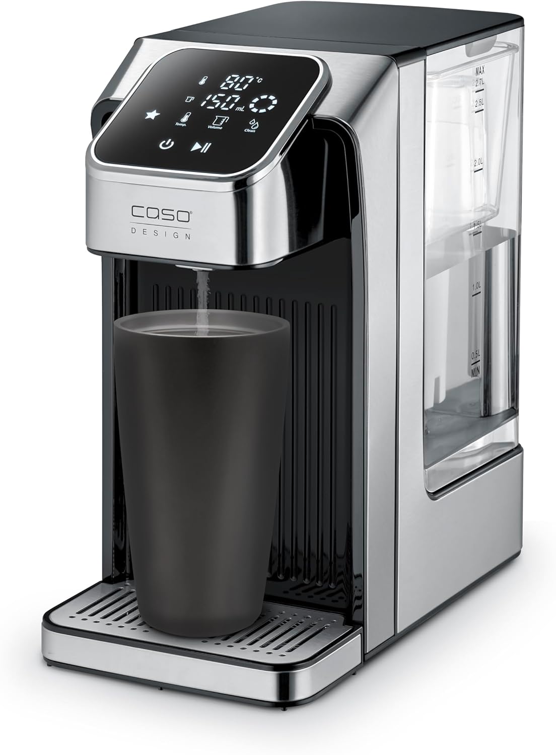 CASO HW 770 Advanced - Heißwasserspender, heißes Wasser in Sekunden, 13 Temperaturstufen (40-100°C), Memory-Funktion, spart bis zu 50% Energie gegenüber Wasserkochern, inkl. Wasserfilter