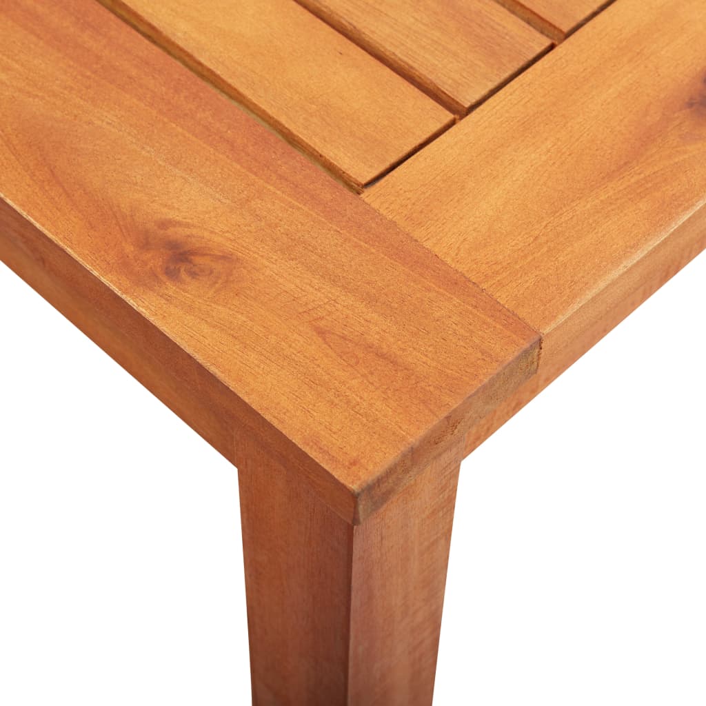 Mobilier à dîner d'extérieur 7 pièces et coussins acacia solide