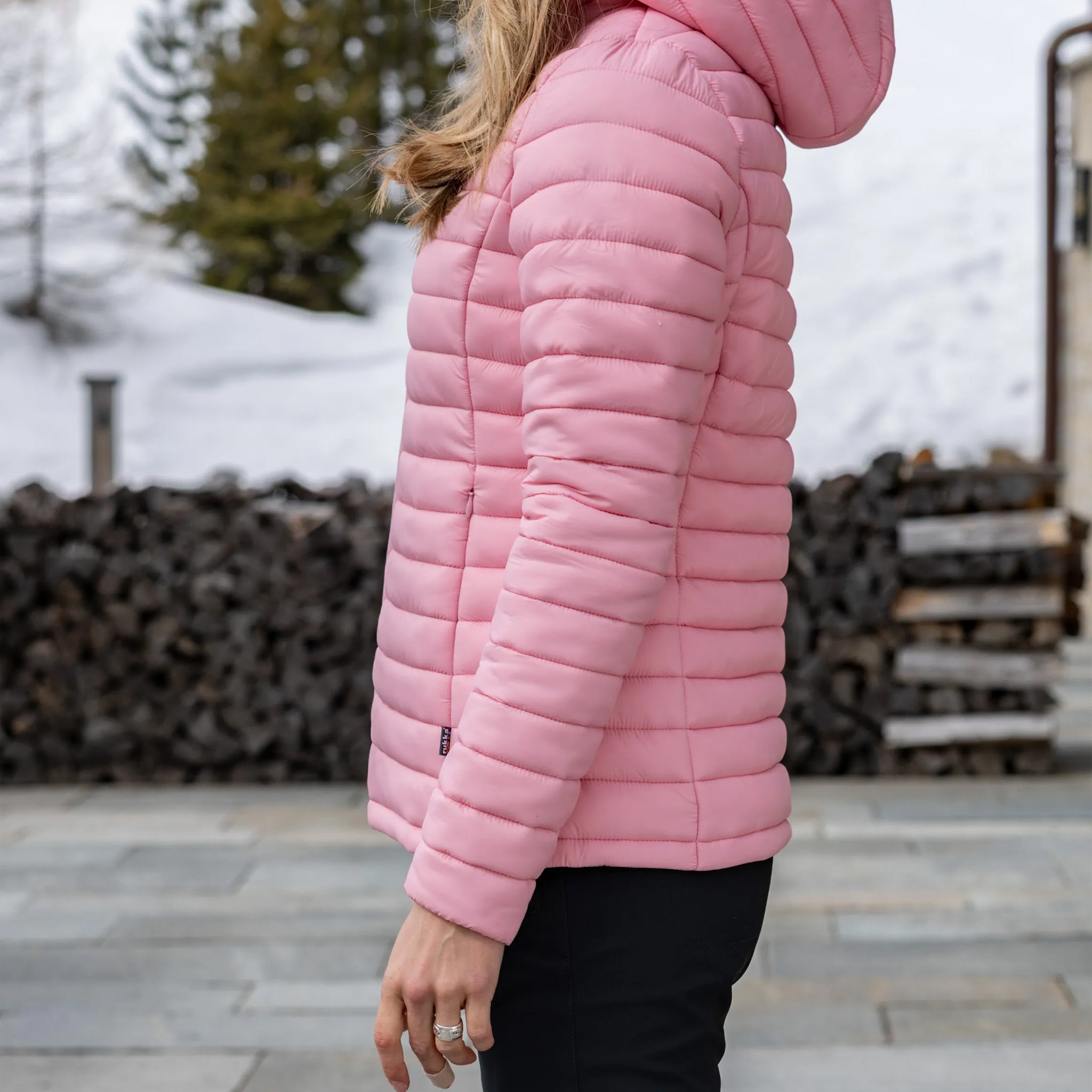 Frauen Jacke Hood Pac Jac pink