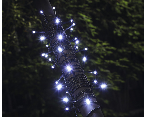 Lafiora lichtsnoer 11,85 m + 10 m aansluitsnoer 80 LED's neutraal witte lichtkleur incl. timer en dimmer