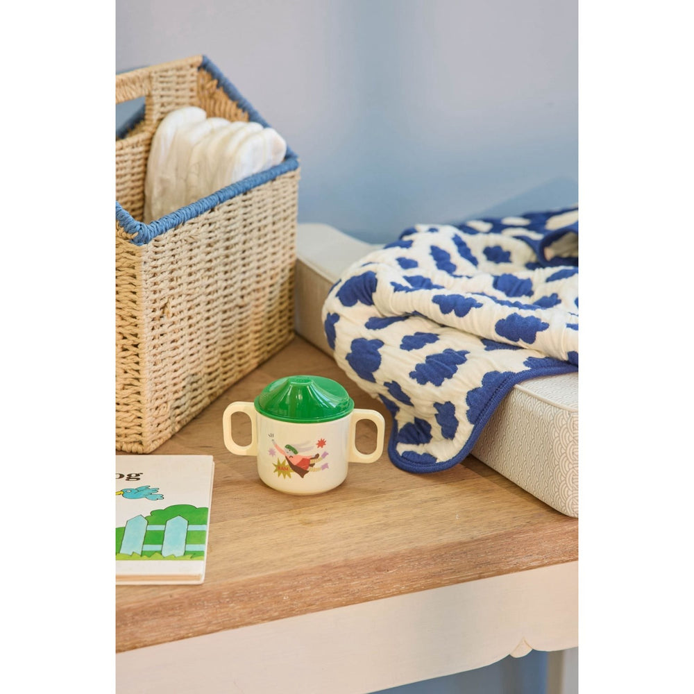 Køb Rice Melamin 2 Handle Baby Kop Med Hero Print - Green - 250 Ml