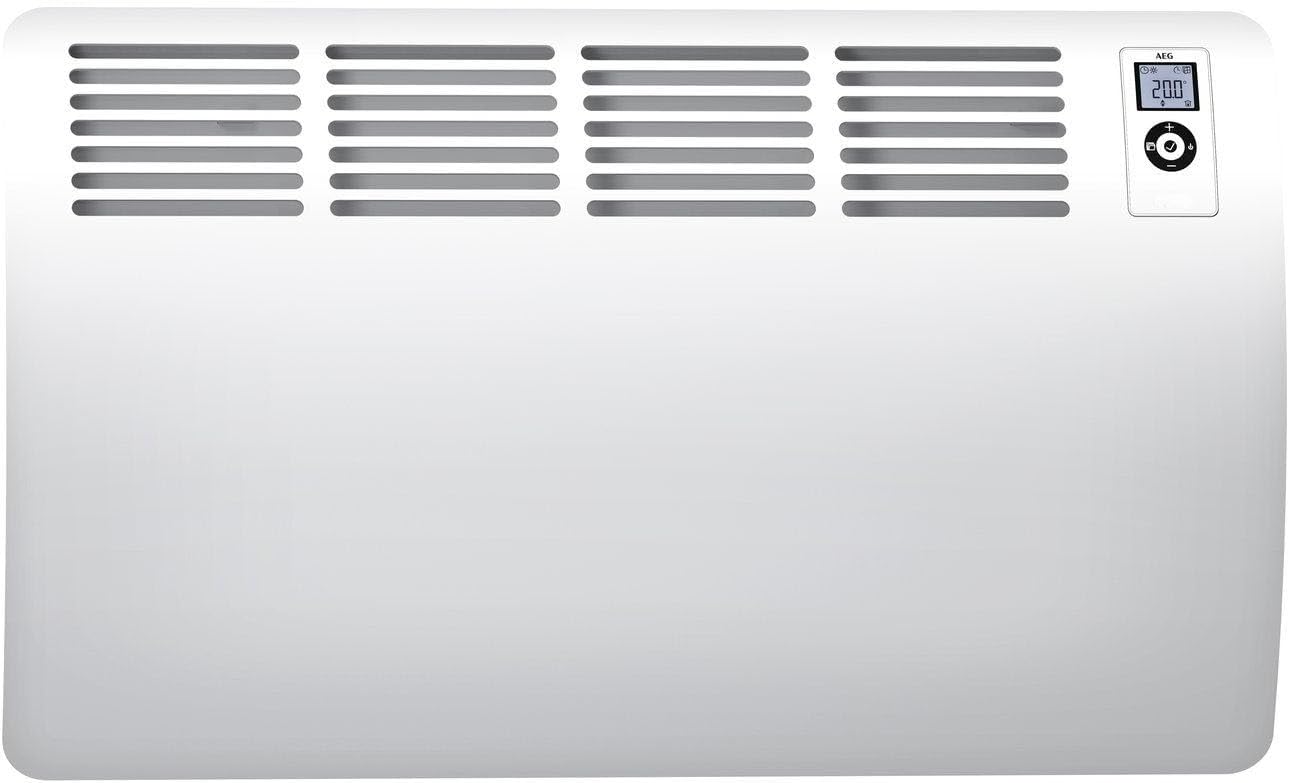 AEG Wandkonvektor WKL 2000 Comfort, Elektroheizung energiesparend, 2000 W für ca. 25 m², VDE geprüft, LCD Display, Wochenzeitschaltuhr, 120 Min. Timer, Silent Mode, 238720