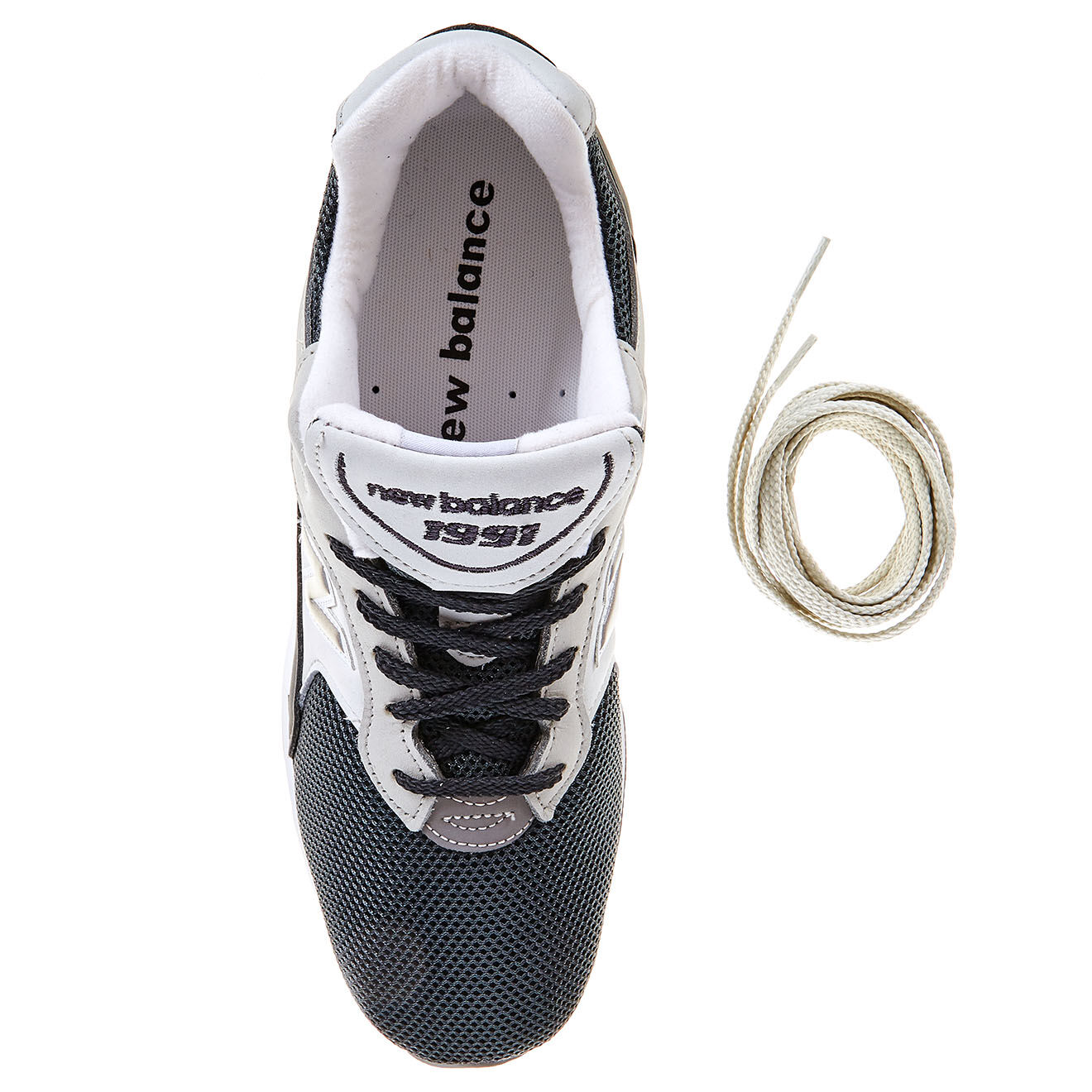 New Balance Baskets lifestyle en Velours de Cuir & Mesh M1991 D made in UK gris/blanc