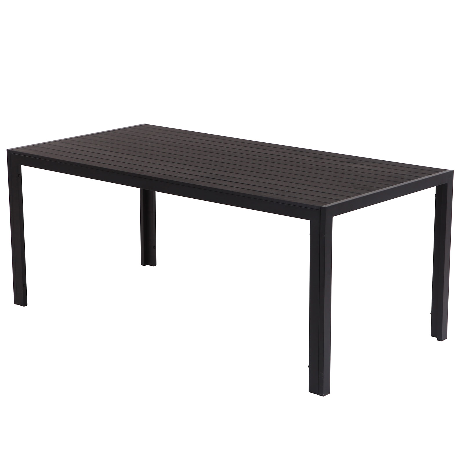 Gartentisch - schwarz - Polywood - 150 cm