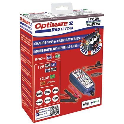 Chargeur Tecmate OPTIMATE 2 DUO TM550 Universel