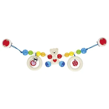 goki Kinderwagenkette Herzbär mit Clips