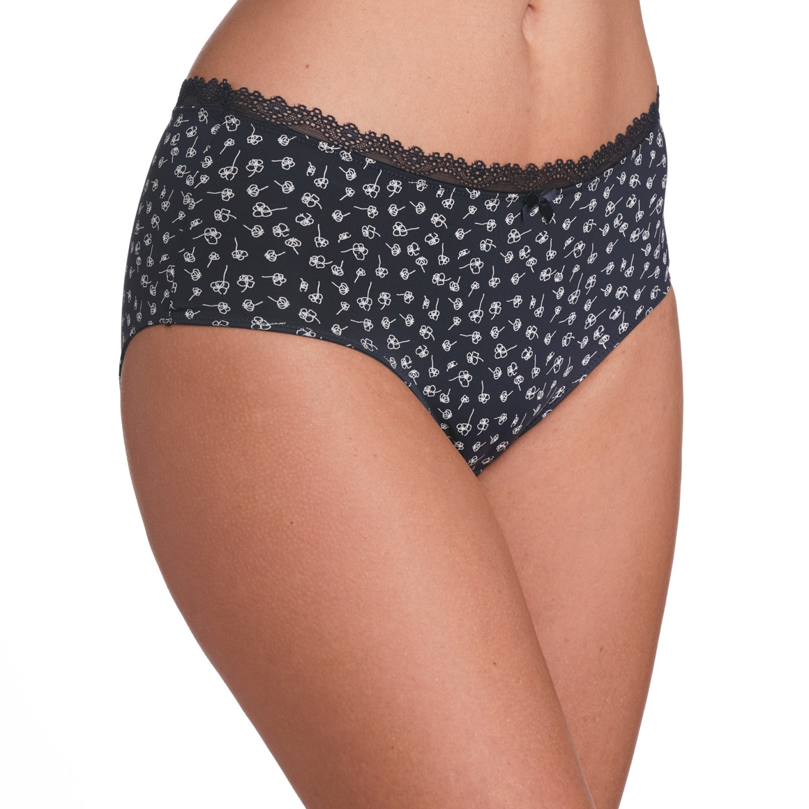 Gina Benotti 3 Damen Pantys aus Mikrofaser blau / dunkelblau / weiss