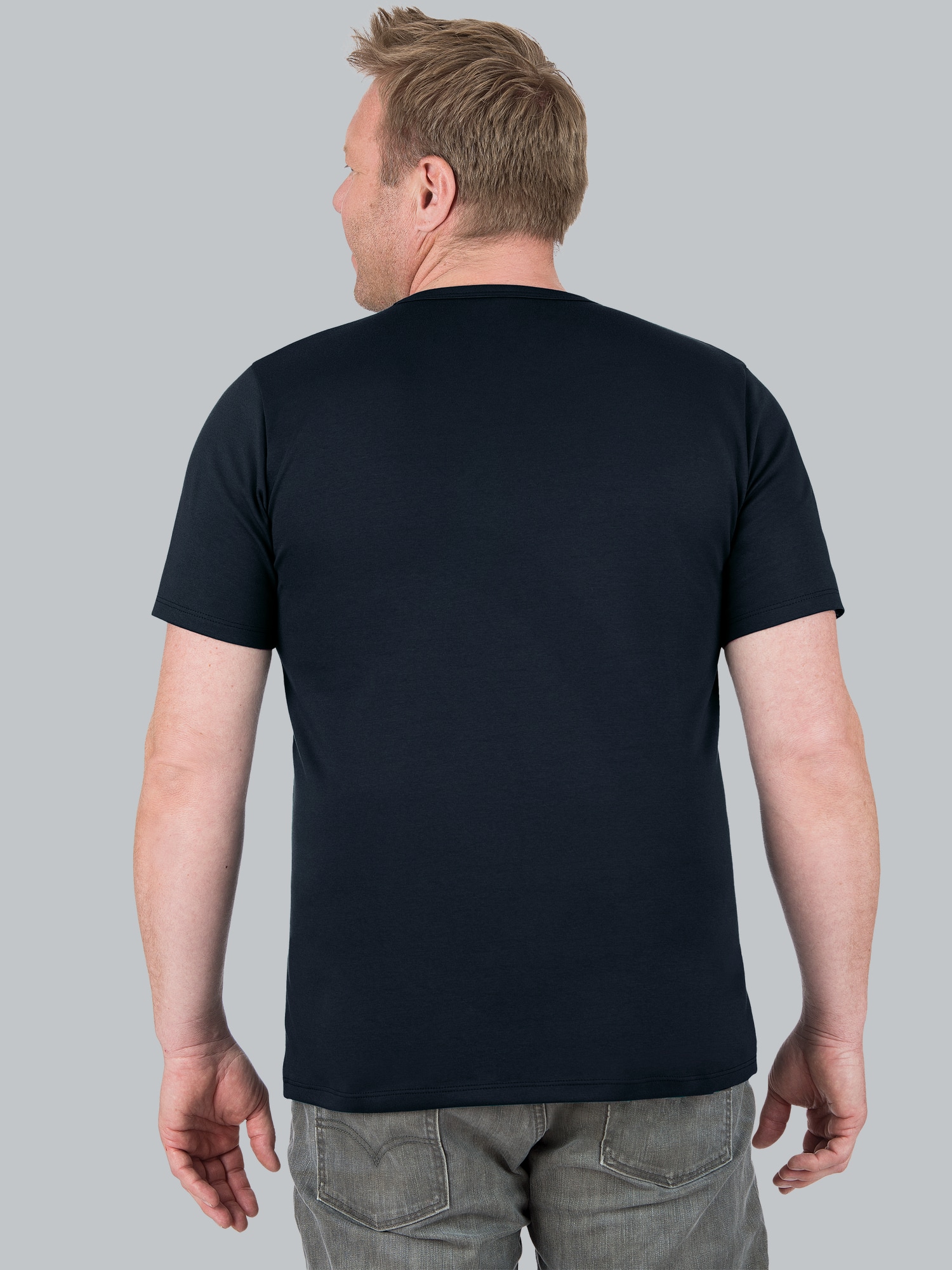 T-Shirt aus Baumwolle/Elastan Navy