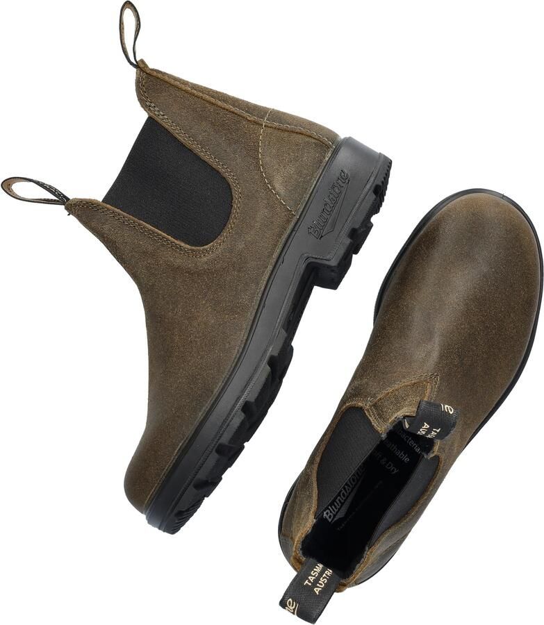 Blundstone Chelsea Laarzen Loop in Stijl met Dark Olive Breast Beatle El Side Boot Input Crust Groen Unisex