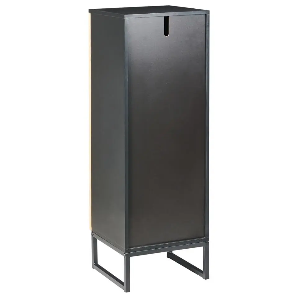 MISCANTI - Badkamerkast - Lichtbruin/Zwart - 30 x 90 cm - Bamboehout
