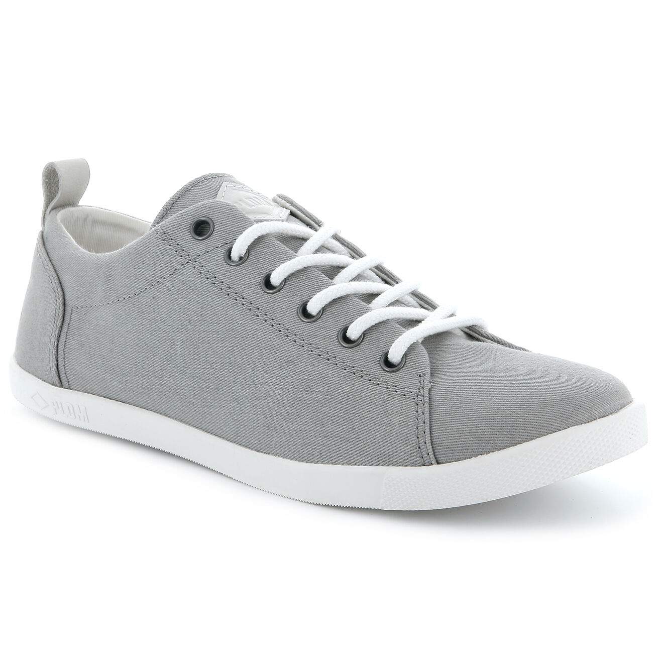 Palladium Baskets basses en Twill de coton Bel gris clair