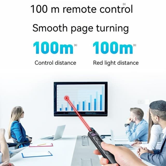 Trådløs fjernbetjening Laser Pointer Powerpoint præsentation Turning Clicker
