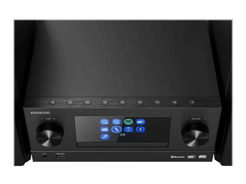 Kenwood M-9000S - Mikrosystem - 2 x 50 Watt - sort