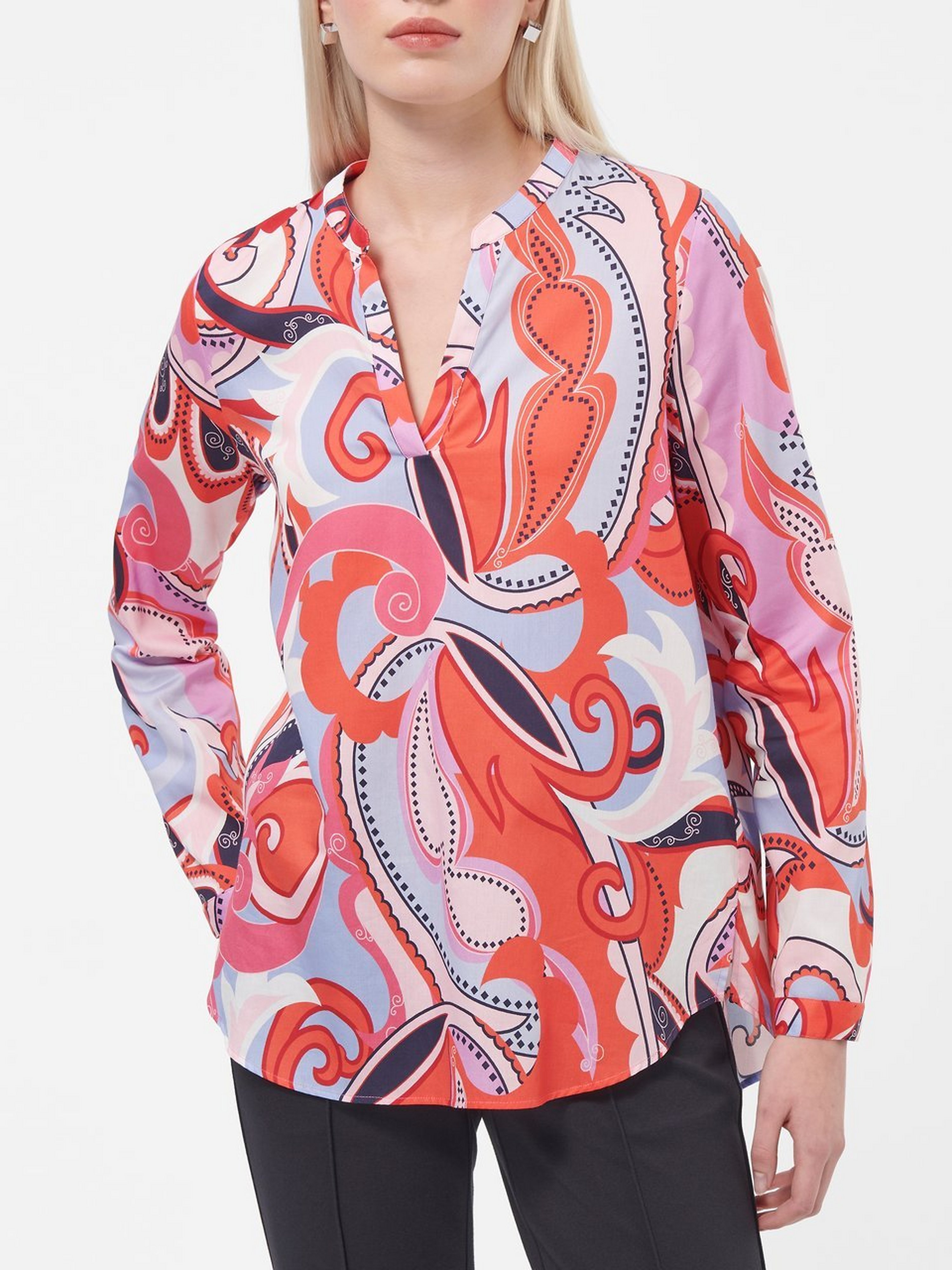 Bluse mit Stehkragen