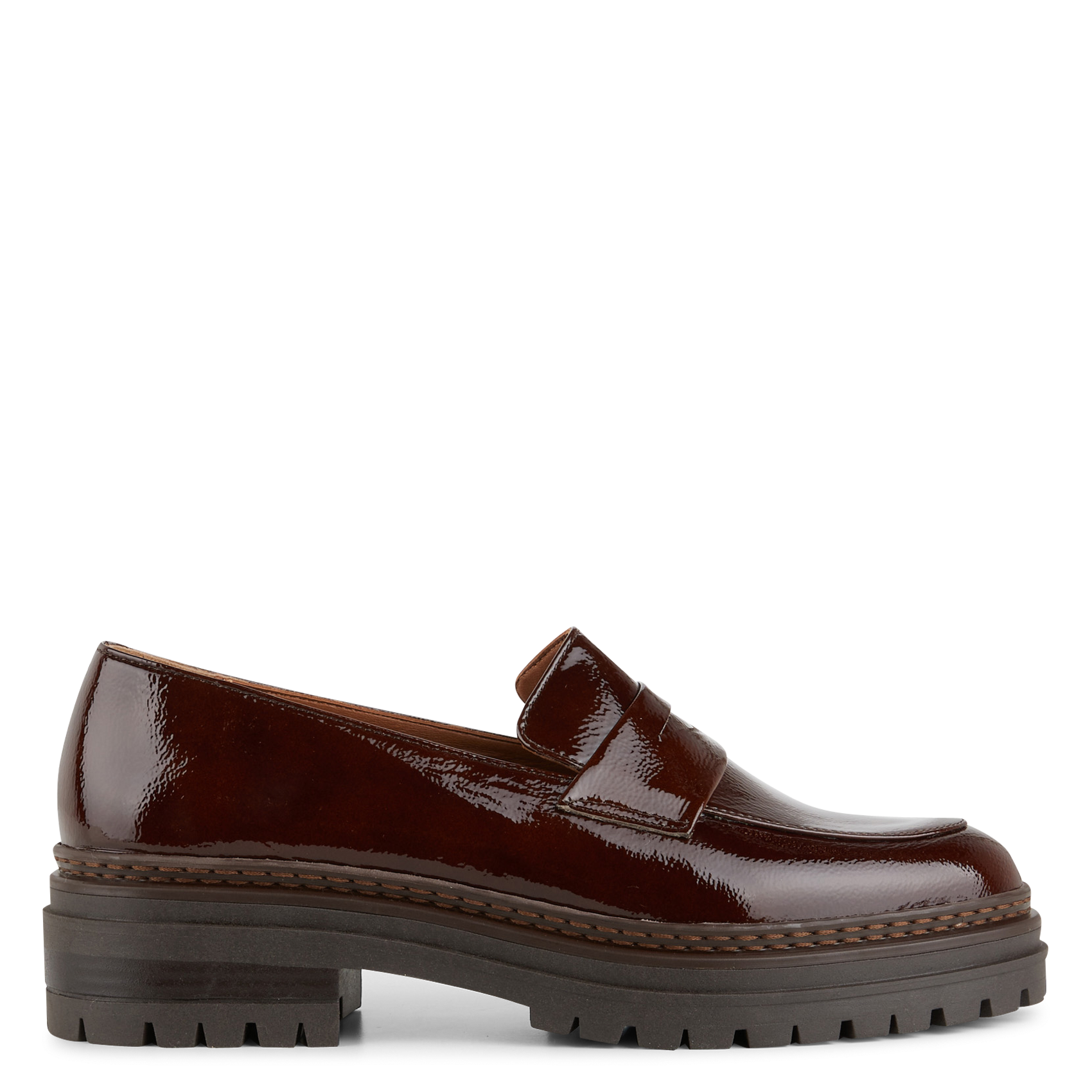 AMALIA - Mocassins en cuir lisse | Marron