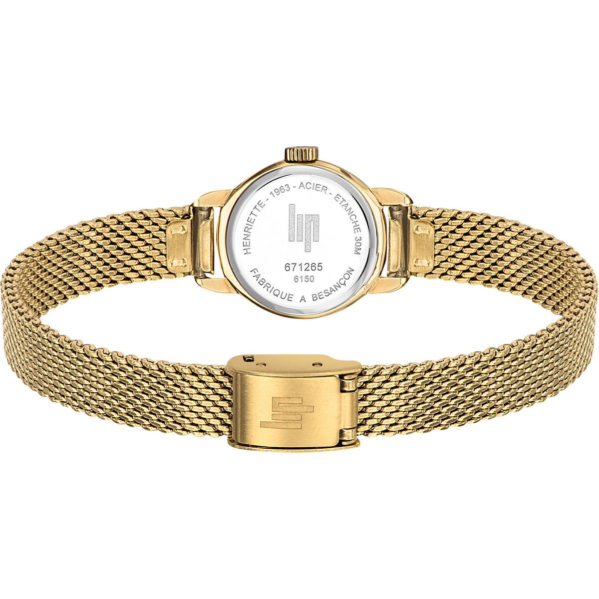 Montre Lip femme acier doré