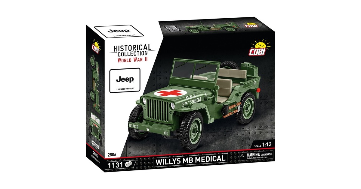 COBIHistorical Collection - Willys MB Medical Constructiespeelgoed  (Schaal 1:12)