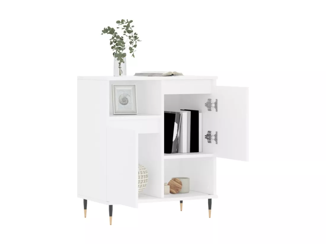 Buffet Blanc 60x35x70 cm Bois d'ingénierie