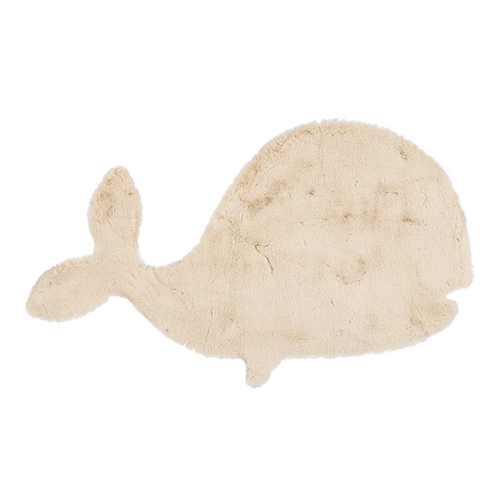 Kindervloerkleed - Huggy Walvis Creme | Super fluffy!
